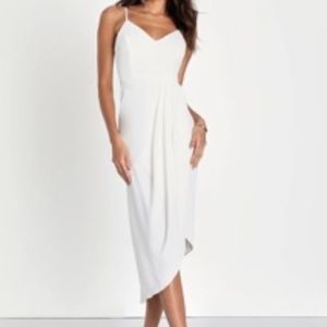 Lulus Reinette White Midi Dress- XS